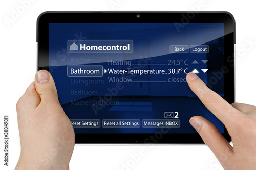Illustration: Tablet mit Interface Homecontrol Tablet mit Interface Homecontrol