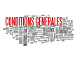 Nuage de Tags "CONDITIONS GENERALES" (vente contrat utilisation)