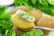Kartoffel, Quark, Kräuter