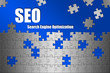 Puzzle SEO Search Engine Optimization blue