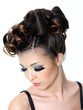 woman with modern fashion hairstyle
