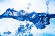 Fresh water wave with bubbles