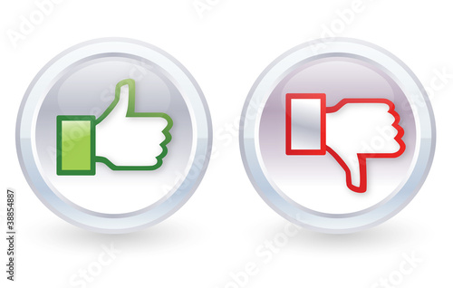 Vektor: Like Thumb Up Down Buttons2 Like Thumb Up Down Buttons2