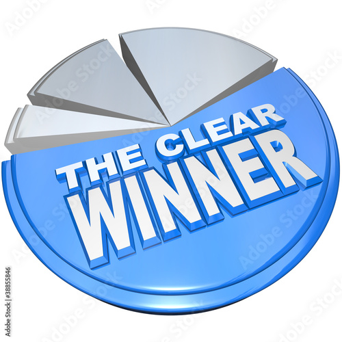 Illustration: The Clear Winner Pie Chart Biggest Piece Market Leader The Clear Winner Pie Chart Biggest Piece Market Leader
