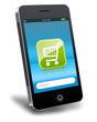 Illustration: Smartphone goes shopping Smartphone goes shopping