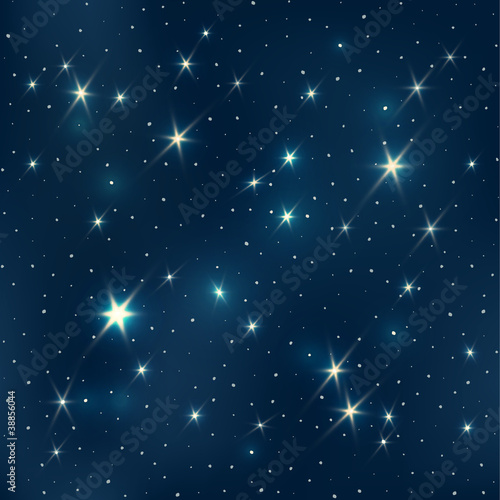 Vector: Night sky with stars, seamless pattern, EPS10 Night sky with stars, seamless pattern, EPS10