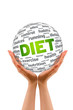 Hands holding a Diet Sphere