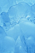 Thick natural clean ice formation detail