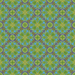 Vintage damask wallpaper pattern with abstract flowers and swirl