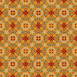 Vintage damask wallpaper pattern with abstract flowers and swirl