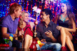 Friends at party