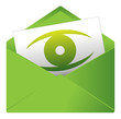 Courrier, email, message, invitation, enveloppe, œil, vision