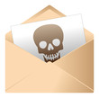 Courrier, email, message, invitation, enveloppe, mort, peur