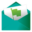 Courrier, email, message, invitation, enveloppe, drapeau