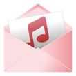 Courrier, email, message, invitation, enveloppe, note, musique