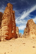 Bizarre sandstone cliffs in Sahara Desert, Tassili N'Ajjer, Alge