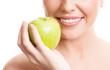 Photo: woman with an apple woman with an apple