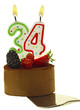 cake with number candles