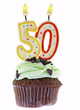 cupcake with number candles