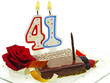 cake with number candles