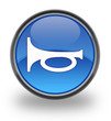 Horn Glossy Button