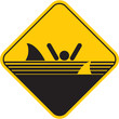 caution sharks sign