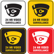 Vector: video surveillance camera sign. CCTV video surveillance camera sign. CCTV