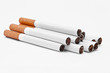 cigarettes on white background cigarettes on white background