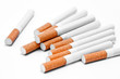 cigarettes on white background cigarettes on white background