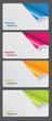Set of gift cards with rolled corners. vector illustration