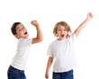 excited children kids happy screaming and winner gesture express excited children kids happy screaming and winner gesture express