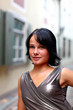 Pensive look of attractive brunette woman