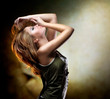 Fashion Dancing Girl. Disco