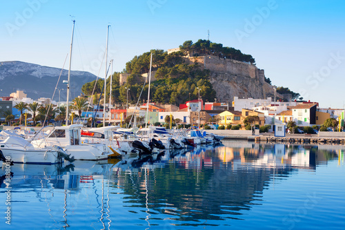 Photo: Denia mediterranean port village with castle Denia mediterranean port village with castle