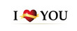 I love you Banner mit Herz