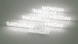 Days, Months Glowing Timeline