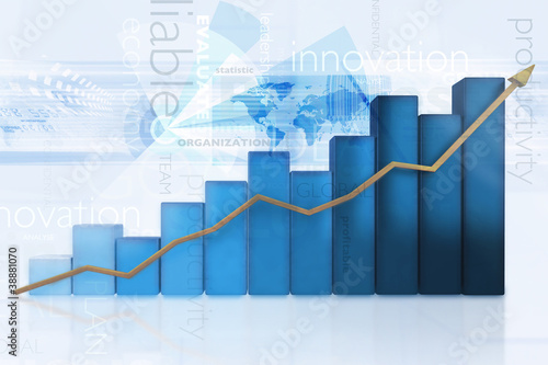 Illustration: 3D business chart 3D business chart