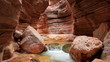 stream flowing in beautiful canyon
