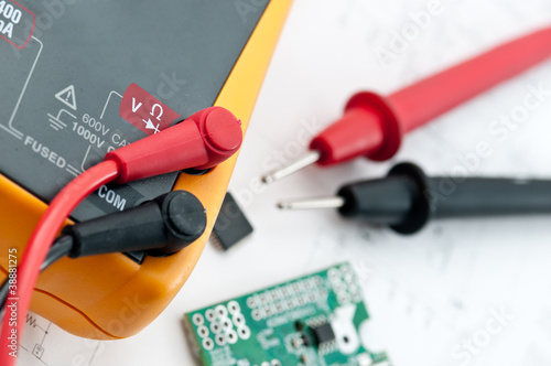 Photo: Checking Circuit by Multi-Meter Checking Circuit by Multi-Meter