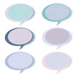Retro speech bubbles set with copy space. EPS 8