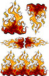 Group of  Flames Vector Design Templates
