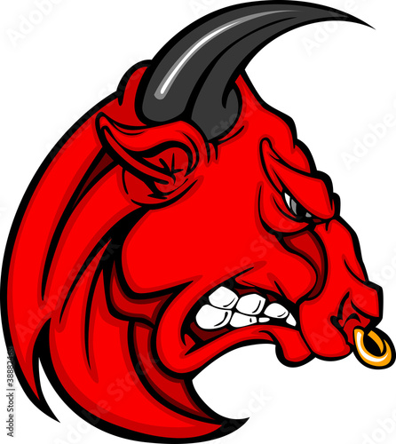 Vector: Mascot Bull Vector Cartoon Illustration Mascot Bull Vector Cartoon Illustration