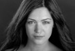 Beautiful brunette girl in black and white Beautiful brunette girl in black and white