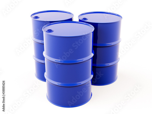 Illustration: Blue metal barrel Blue metal barrel