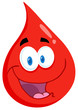 Vector: Happy Red Blood Drop Cartoon Character Happy Red Blood Drop Cartoon Character