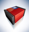 3D flag of Taiwan