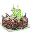 cake with number candles