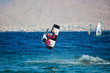 Kite surfing on the sea
