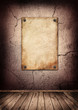 Wanted poster in old grunge interior Wanted poster in old grunge interior