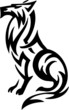 vector vilyl-ready illustration - animal in tribal style